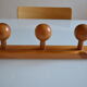 Patere wall coat rack wood vintage 60's