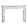 19th century white Carrara marble fireplace