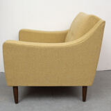1960s polstery armchair in yellow, restored