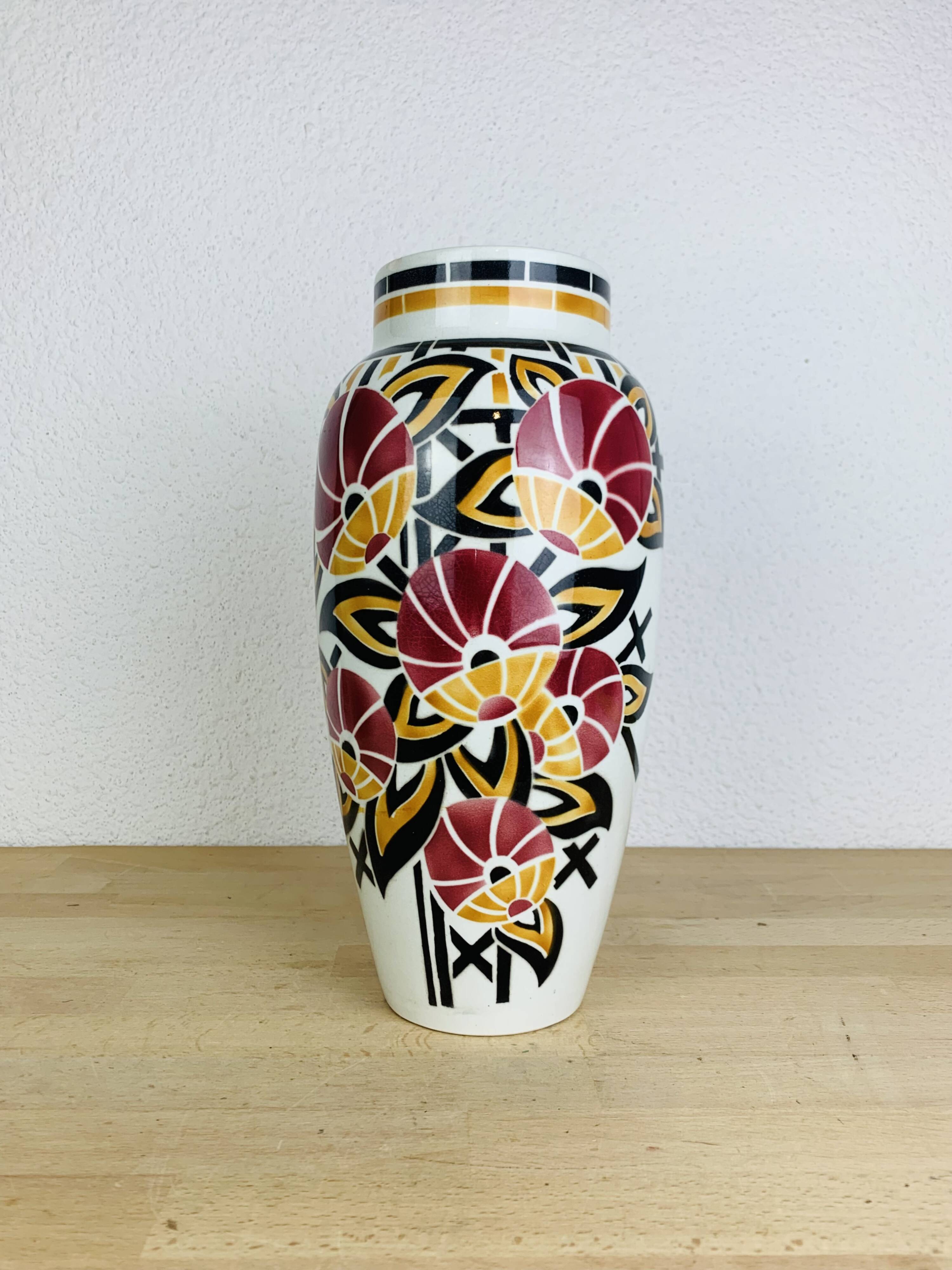 Art Deco vase, Pergola model, Keller & Guérin Lunéville