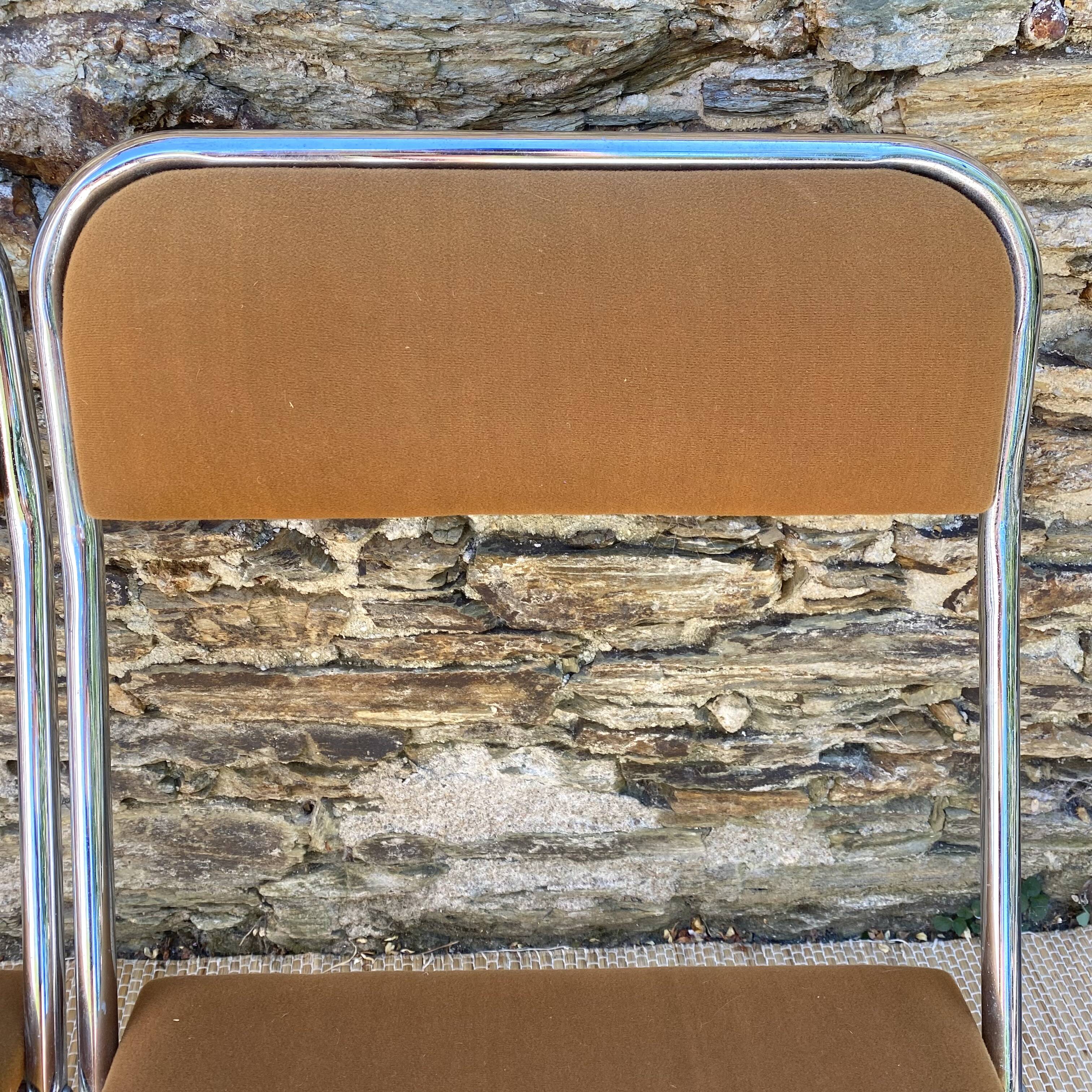 Vintage chrome folding chairs