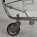 Art Deco trolley, chrome serving cart, 1950s