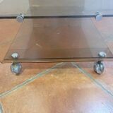 Coffee table in smoked plexiglass 70s