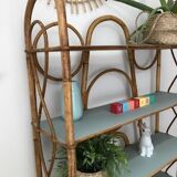 Vintage rattan shelf