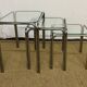 Vintage glass and chrome metal nesting tables