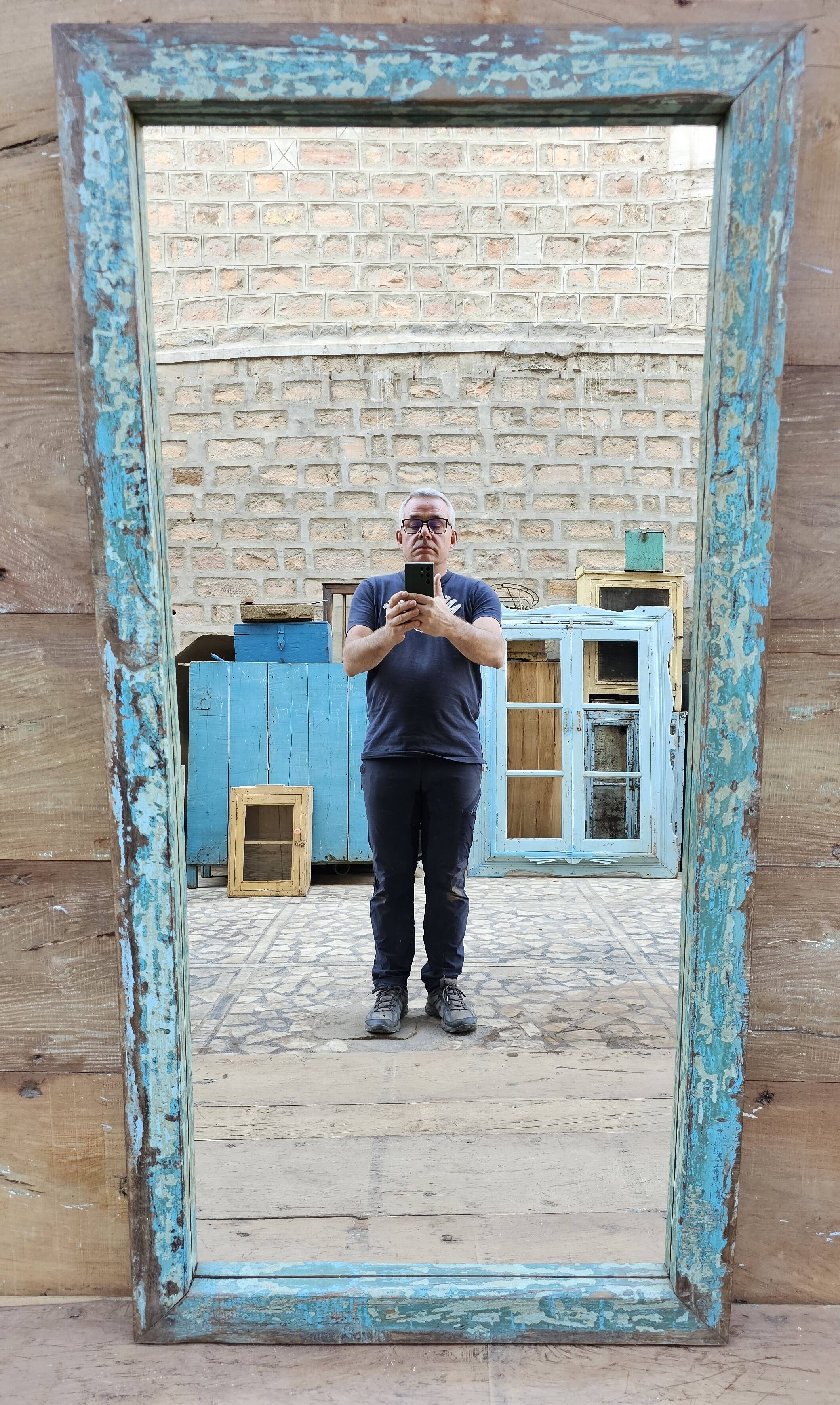 Teak mirror from Burma