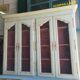 Bibliotheque grillagee 8 portes 2 tirettes