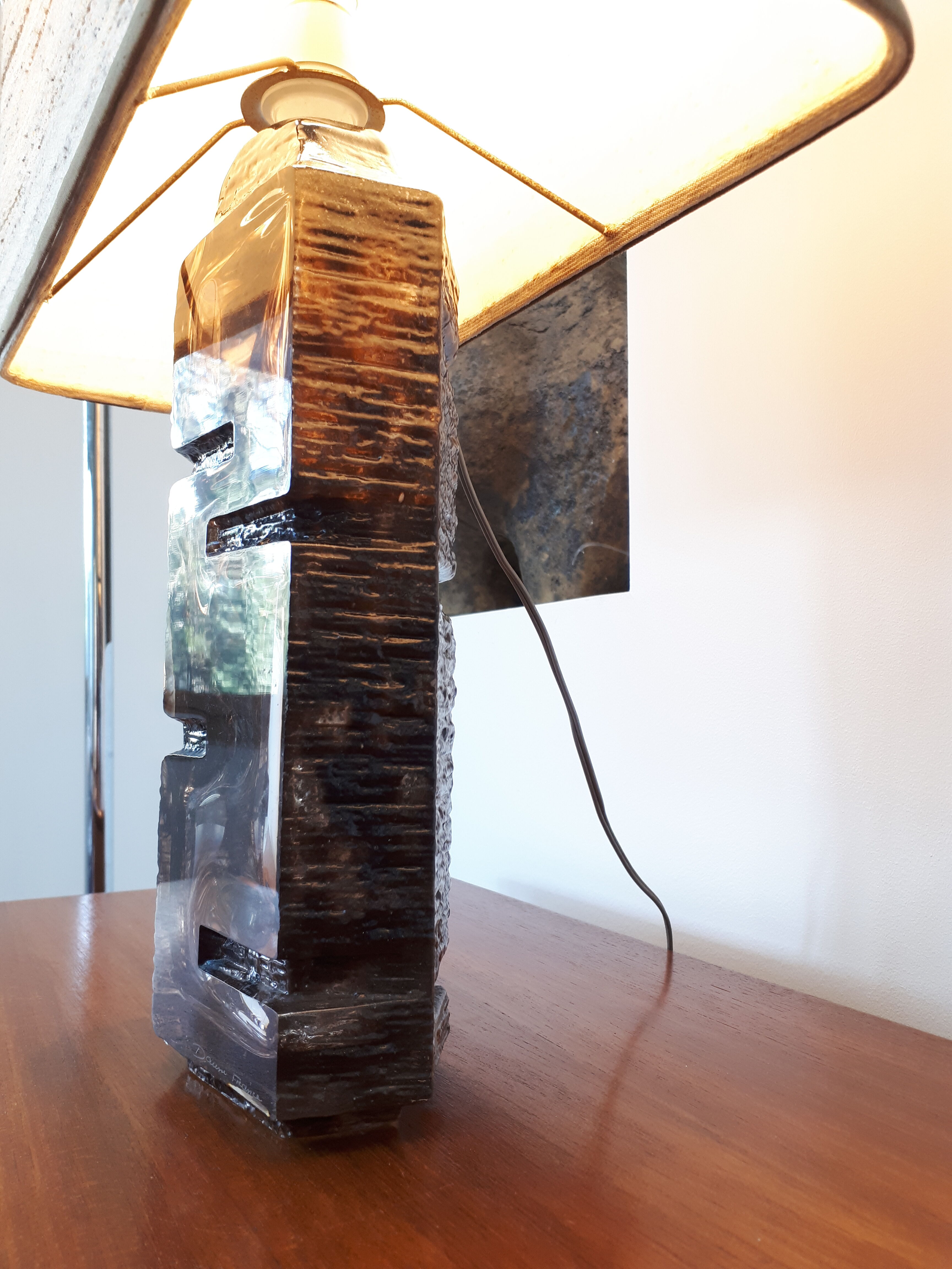 Brutalist lamp Argos by César Baldaccini for Daum