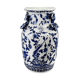 Vase porcelaine de Chine décor bleu barbotine