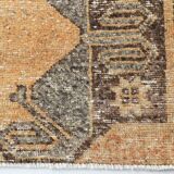 3x11 Mustard Brown Oriental Vintage Runner Rug, 85x329Cm