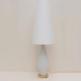 Lampe en opaline et laiton, Italy 1960