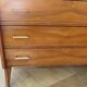 Cabinetmaker's chest of drawers - 4 drawers - golden oak - with oblique profile - compass feet - 1950