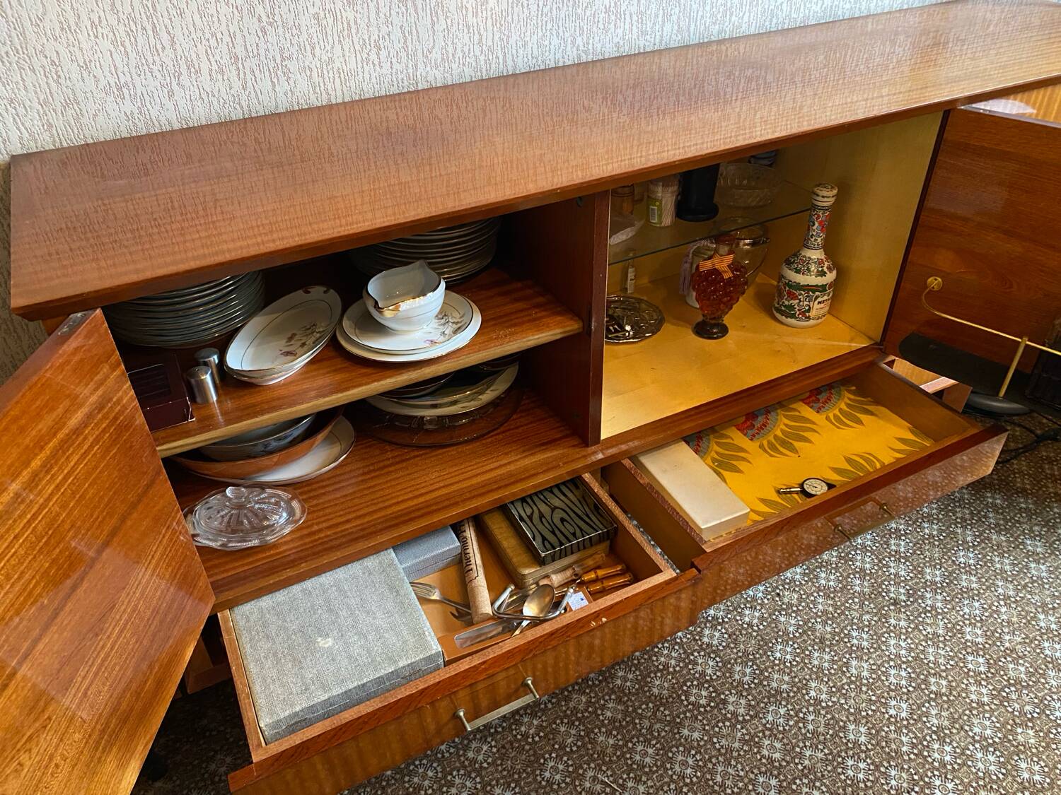 Varnished sideboard