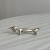6 metal dachshund knife holders
