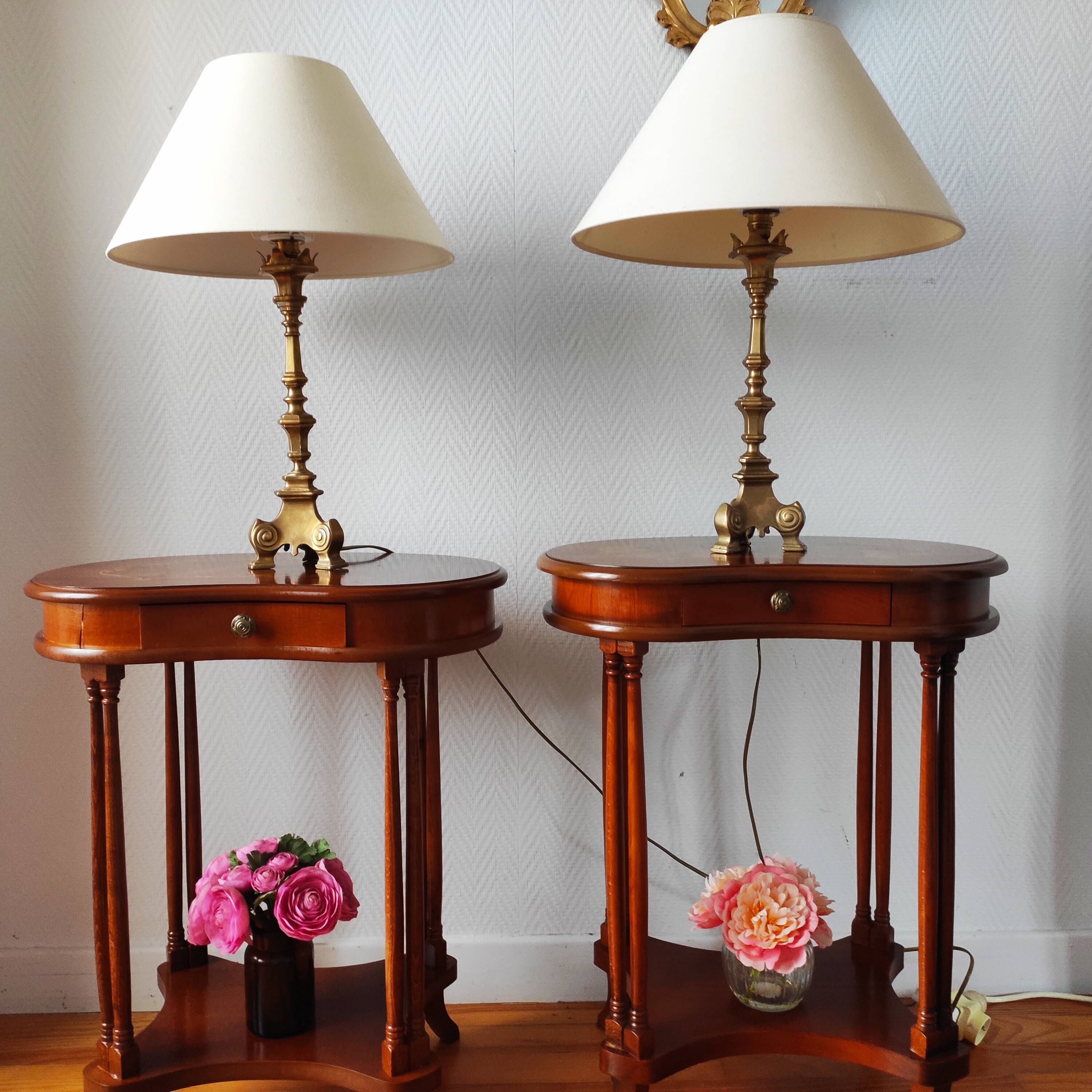 Pair of classic bedside tables.