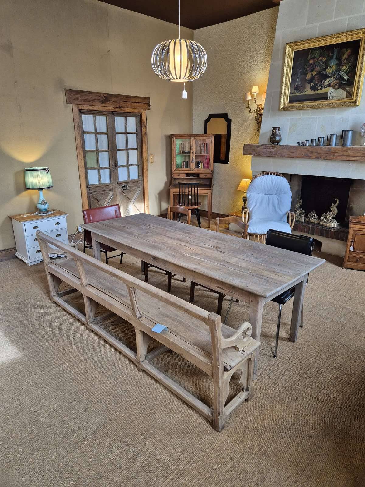 Antique oak farmhouse table