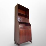 Italian wood and veneered mahogany bookcase, 1960s.