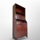 Bibliothèque italienne en bois et placage d'acajou, années 1960.