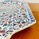Grand plateau en faience de Gien décor Cachemire, 1960