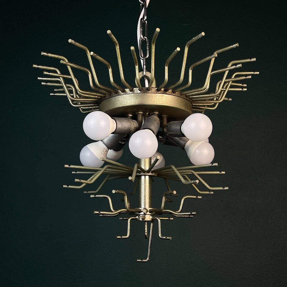 Crystal prism chandelier in Murano glass by Venini, 1970s.