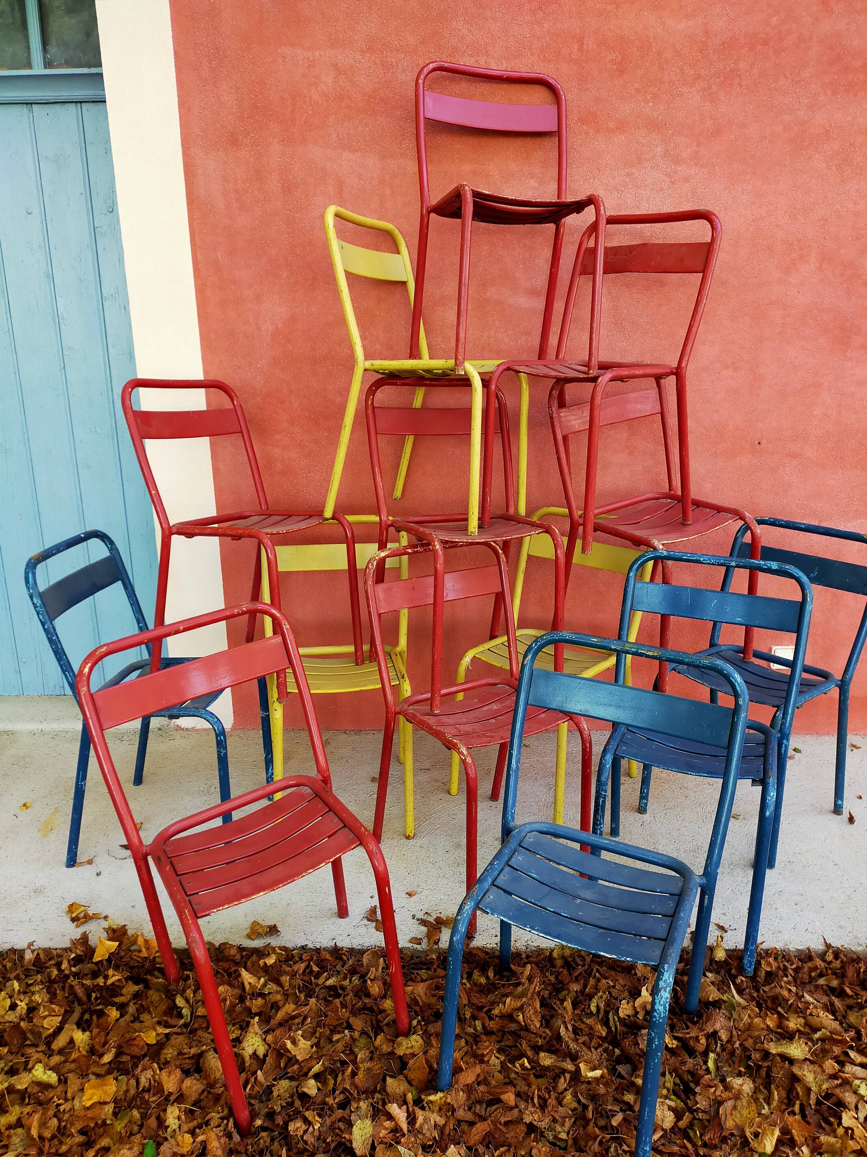 Set of 14 Tolix T2 chairs