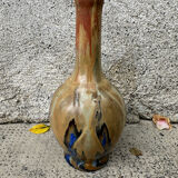 Small antique stoneware vase signed Jean Metenier