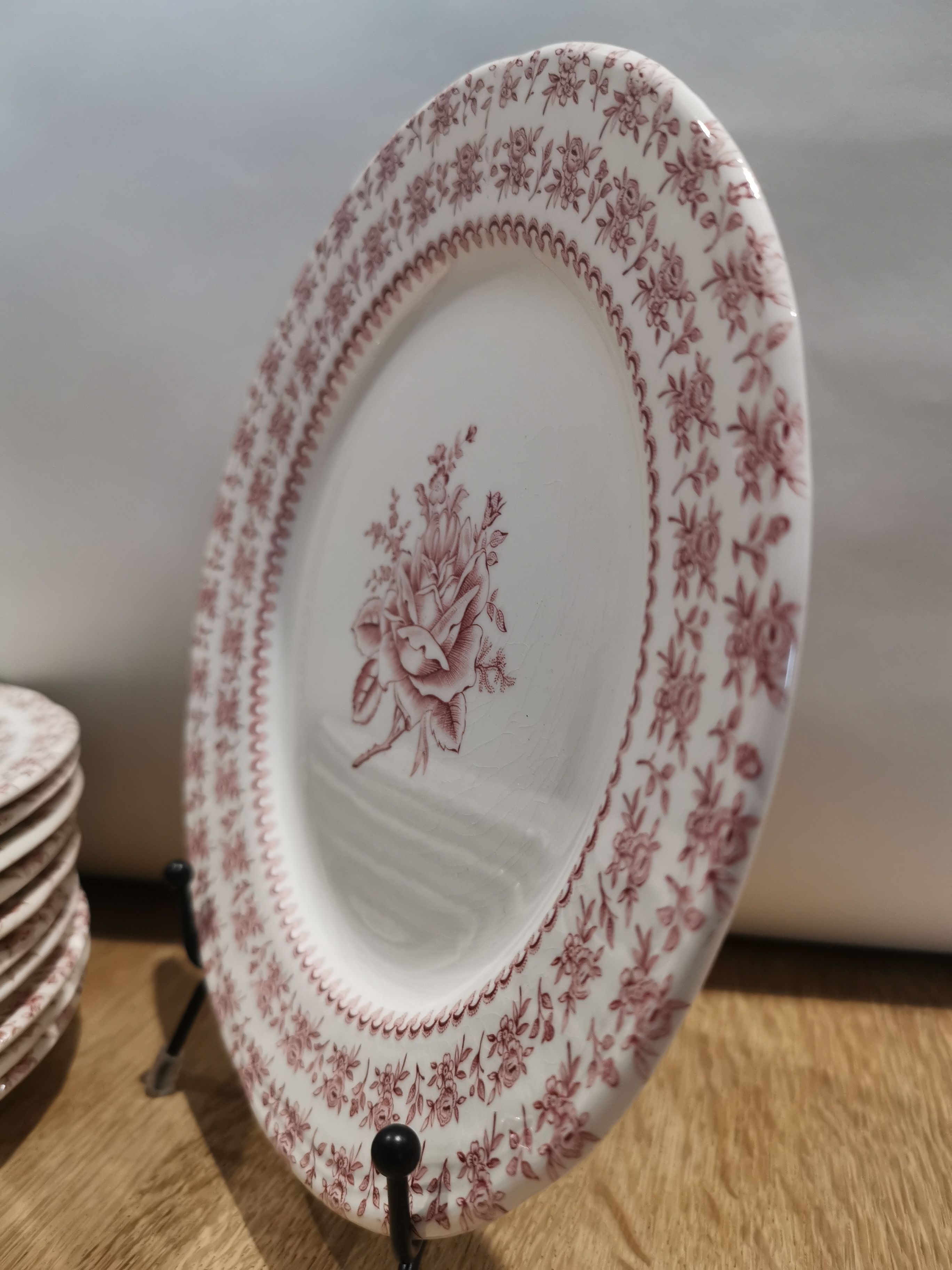 Set of 11 old Lunéville dessert plates
