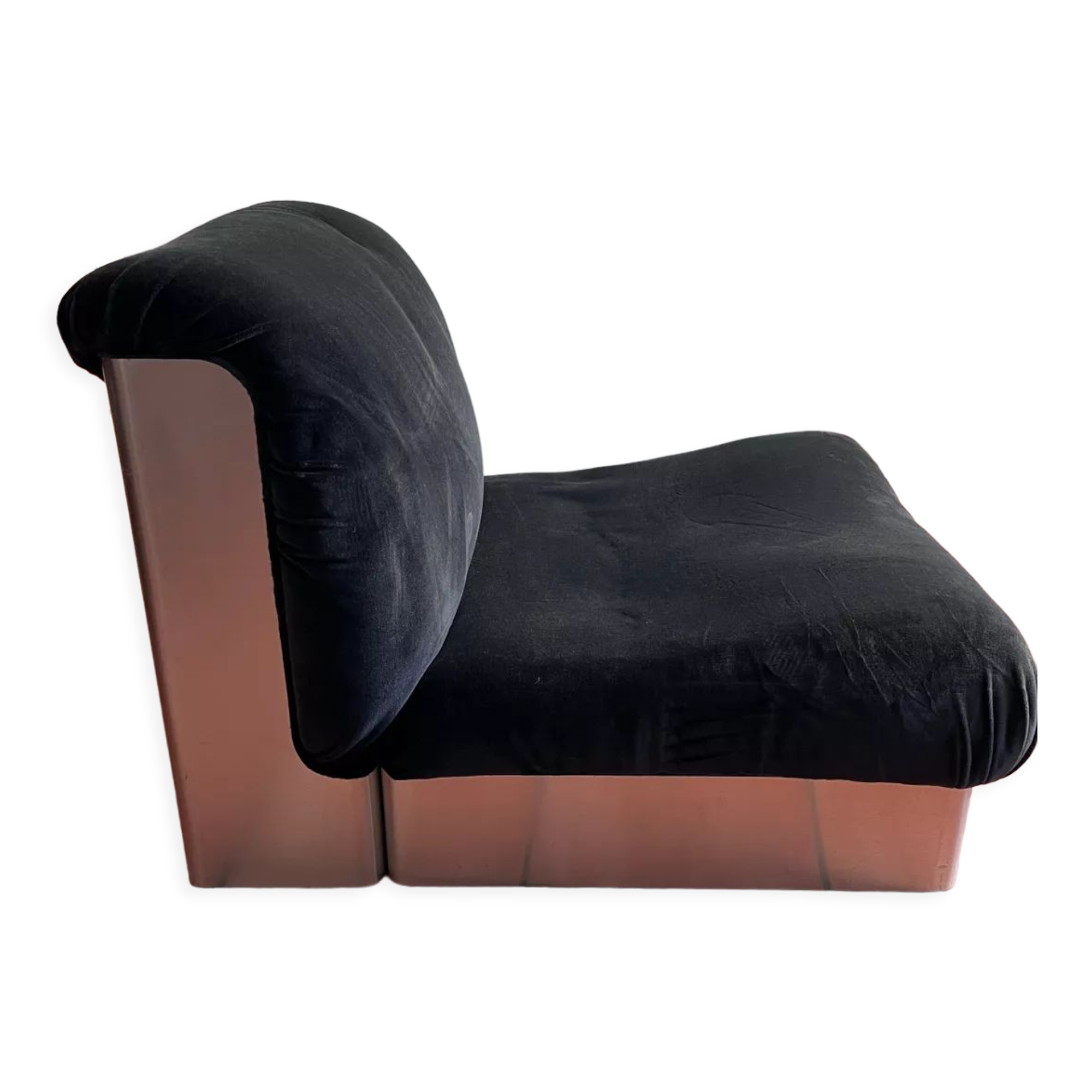 Brushed steel armchair 1970