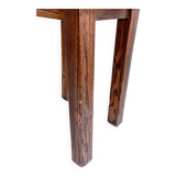 Spanish Baroque Oak Side Table or Stool, Wabi-Sabi Style, 18th C.