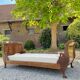 Bench, Rest Bed In Mahogany With Swan Neck Empire Style XIX Eme Century