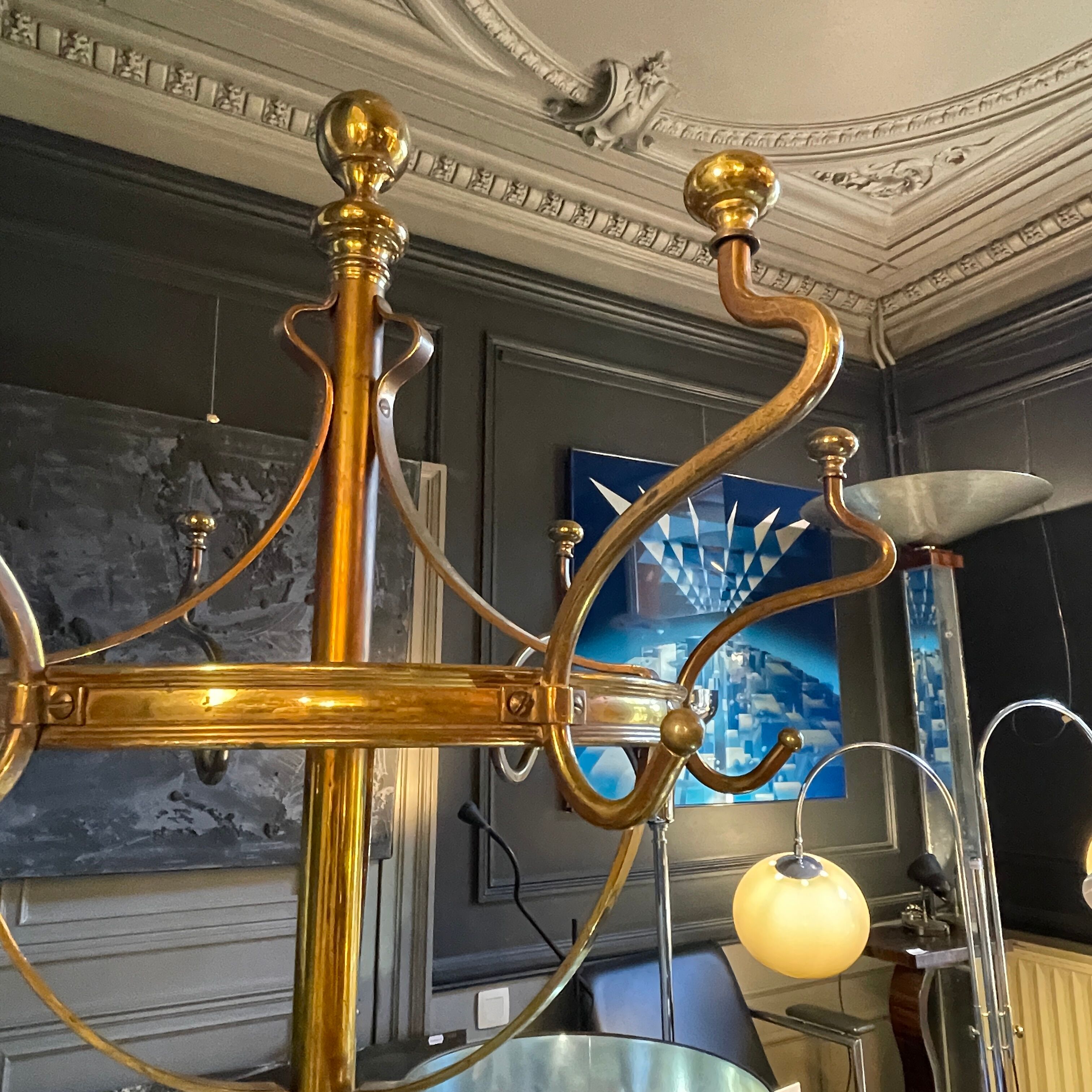 Porte manteau perroquet art nouveau arts & crafts jugendstil, bronze acier, ca 1900