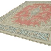 Handmade oriental contemporary 1980s 294 cm x 404 cm beige wool carpet