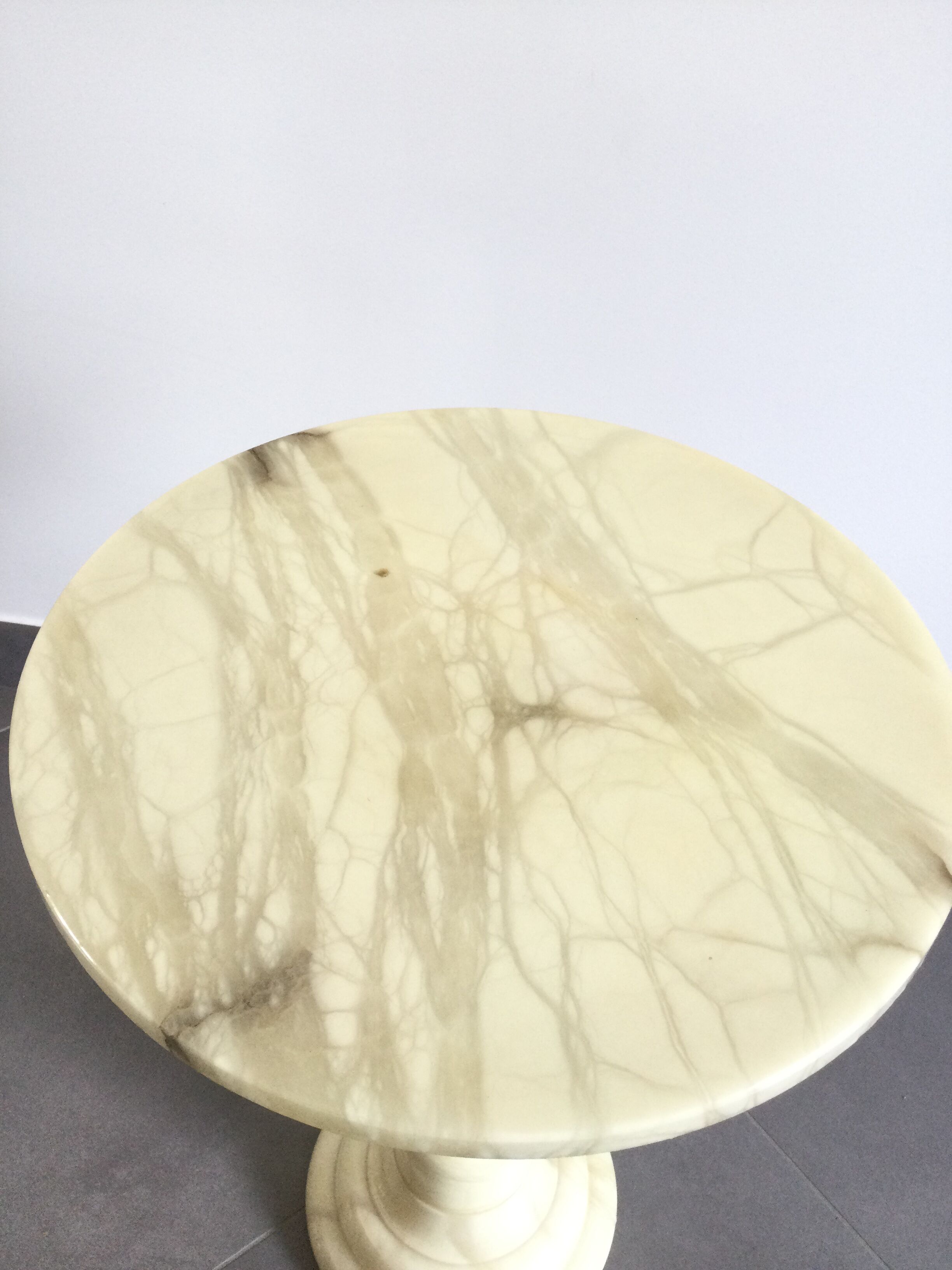 Alabaster pedestal table