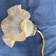 Wall light, art deco style, tulip globe in beige frosted glass