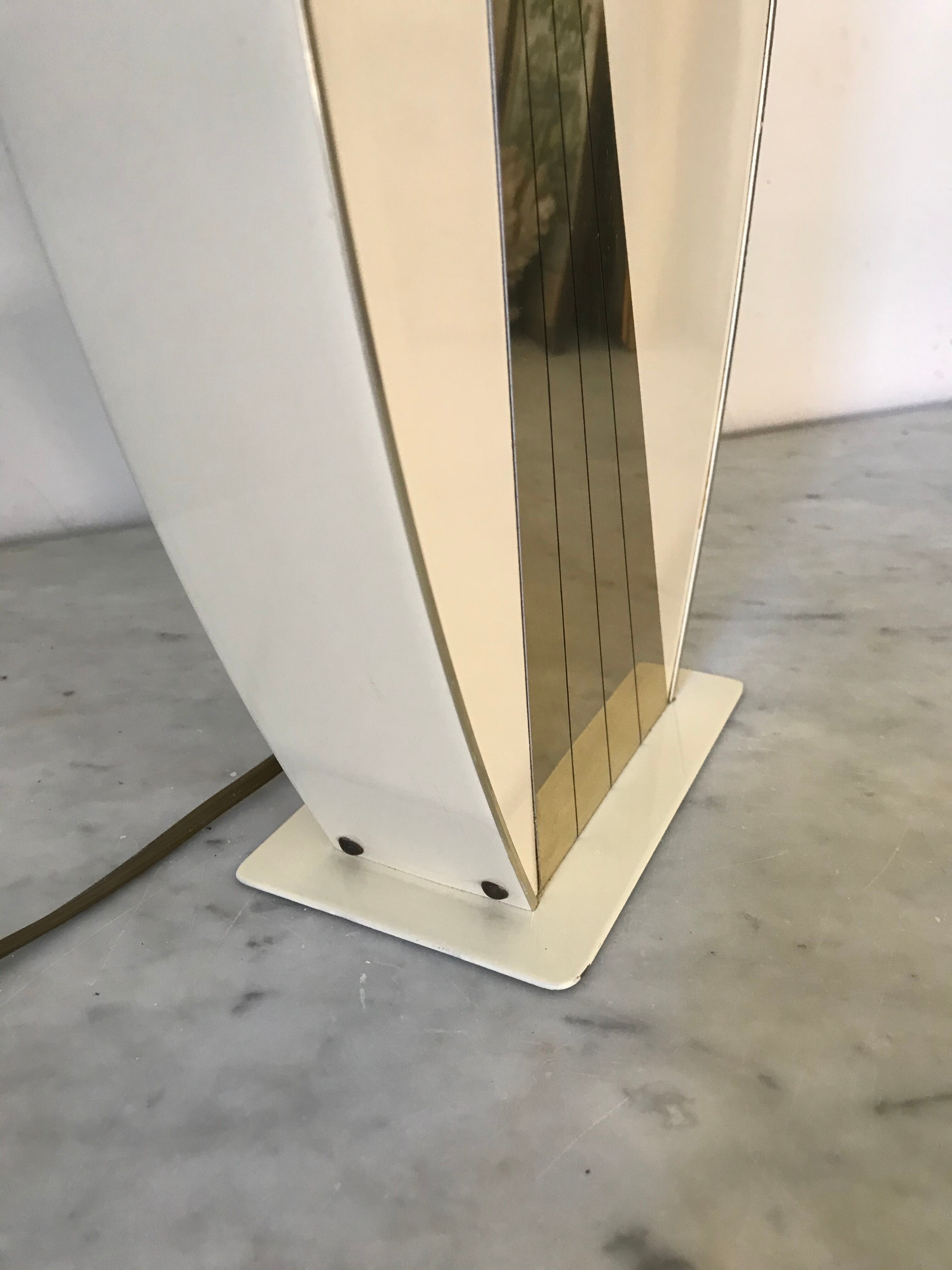 Lace-up and brass lamp