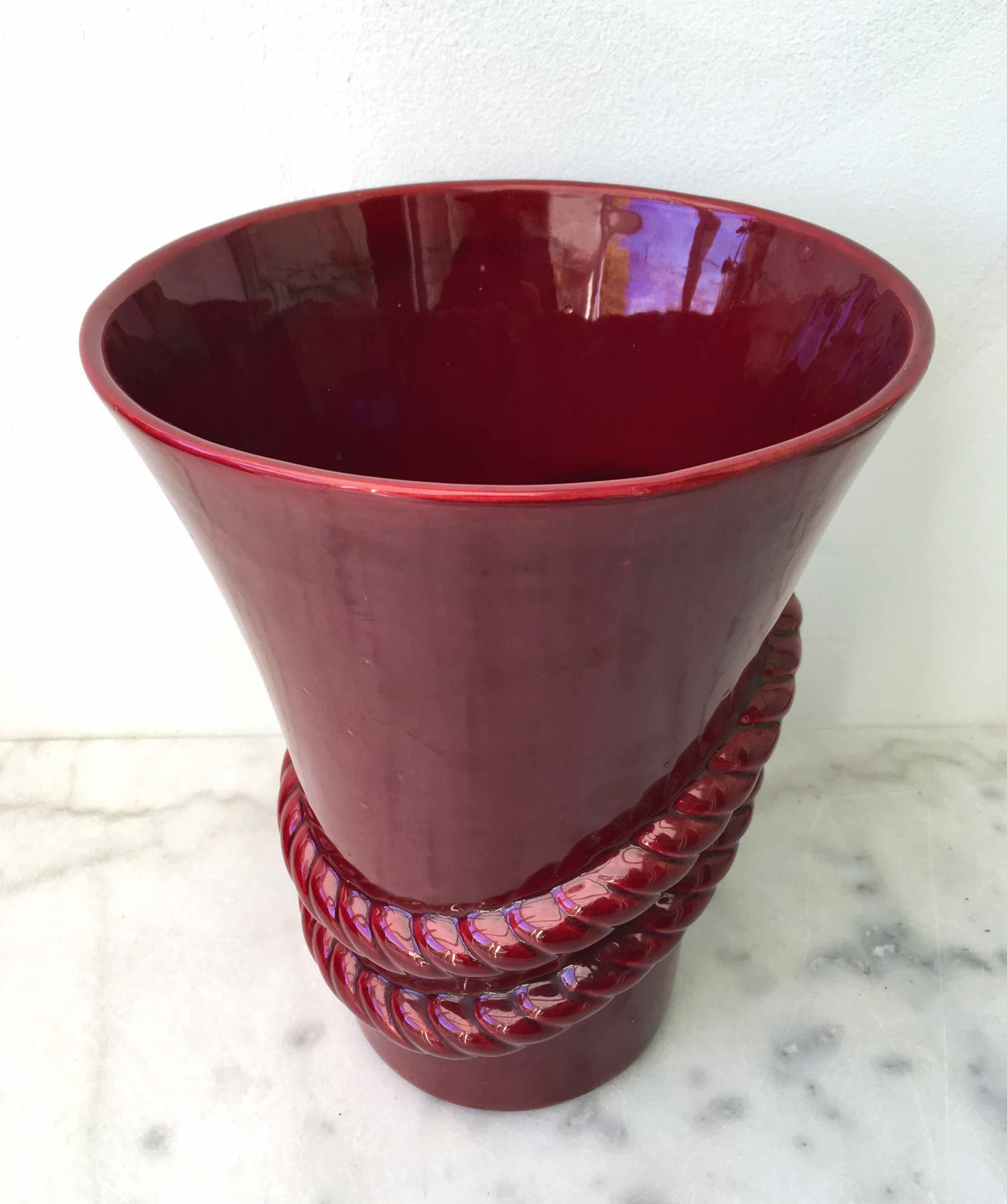 Purple ceramic vase 1960