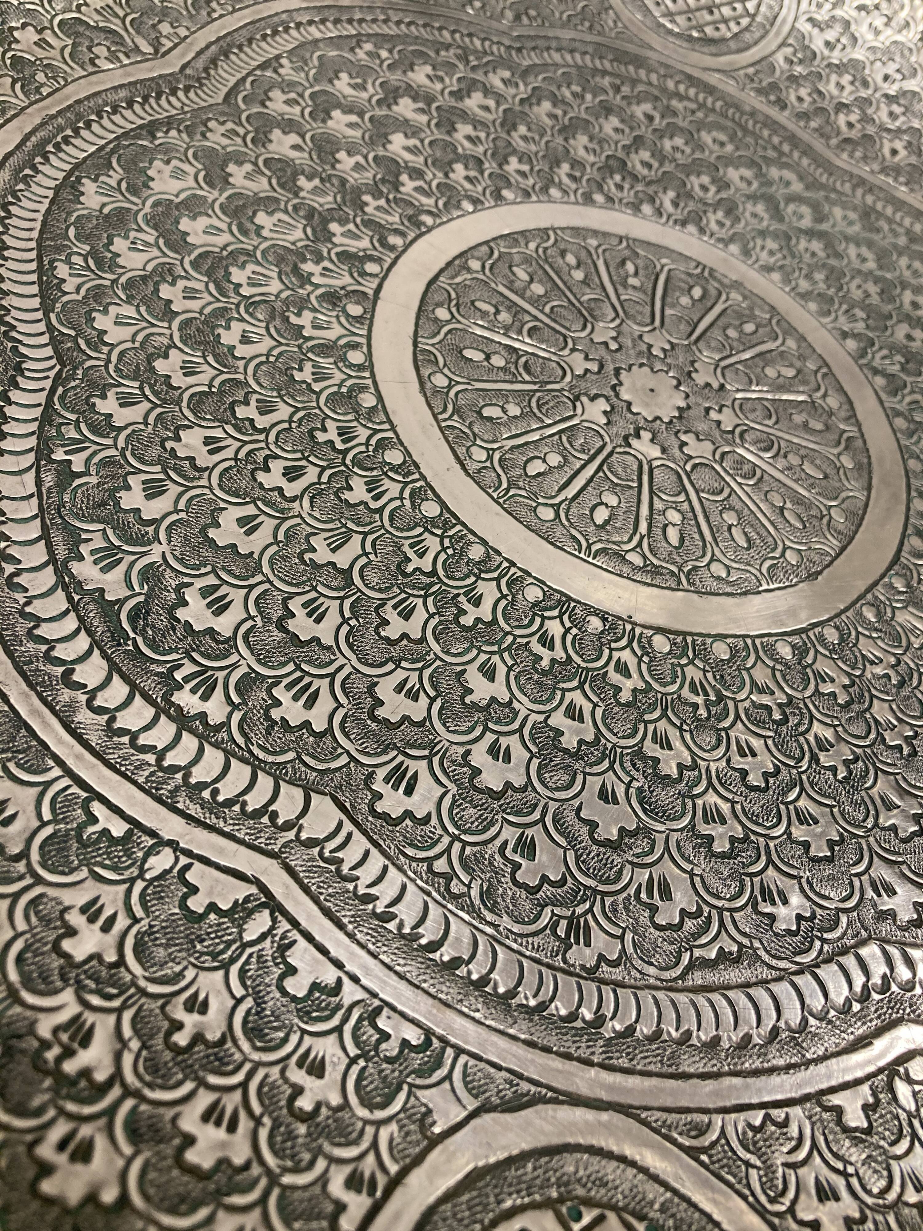 Copper oriental tray