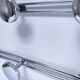 Two vintage chrome metal coat racks