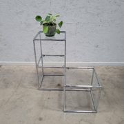 Poul Cadovius Série Abstracta Table d'appoint modulaire en cubes chromés, années 1960