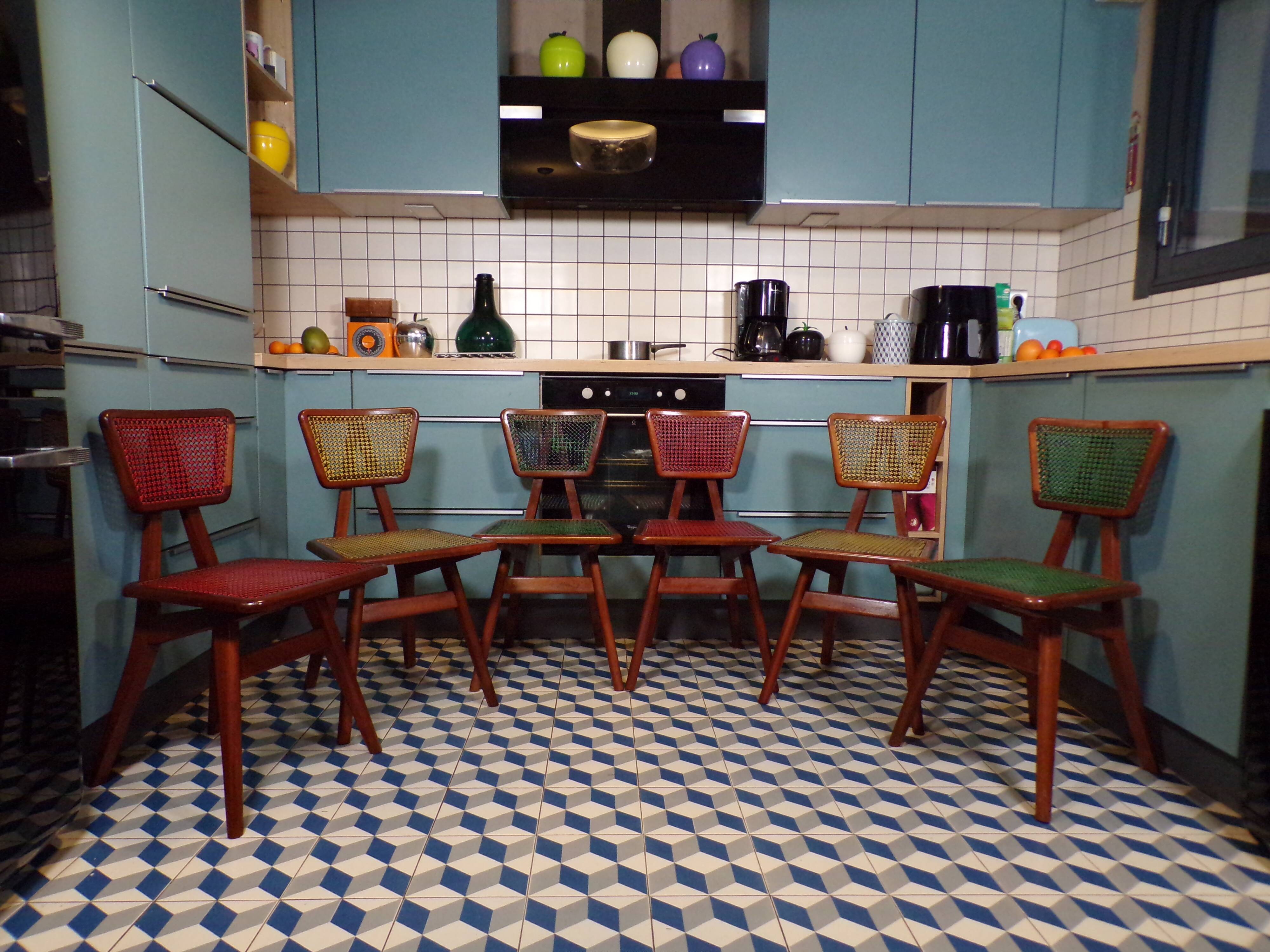 Suite 6 chairs by Pierre Cruège for Roset 1960