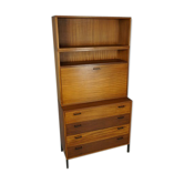 Meuble de rangement en teck et métal années 50
