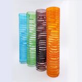 Set of four large spiral vases - Murano glass