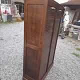Oak roll-top filing cabinet