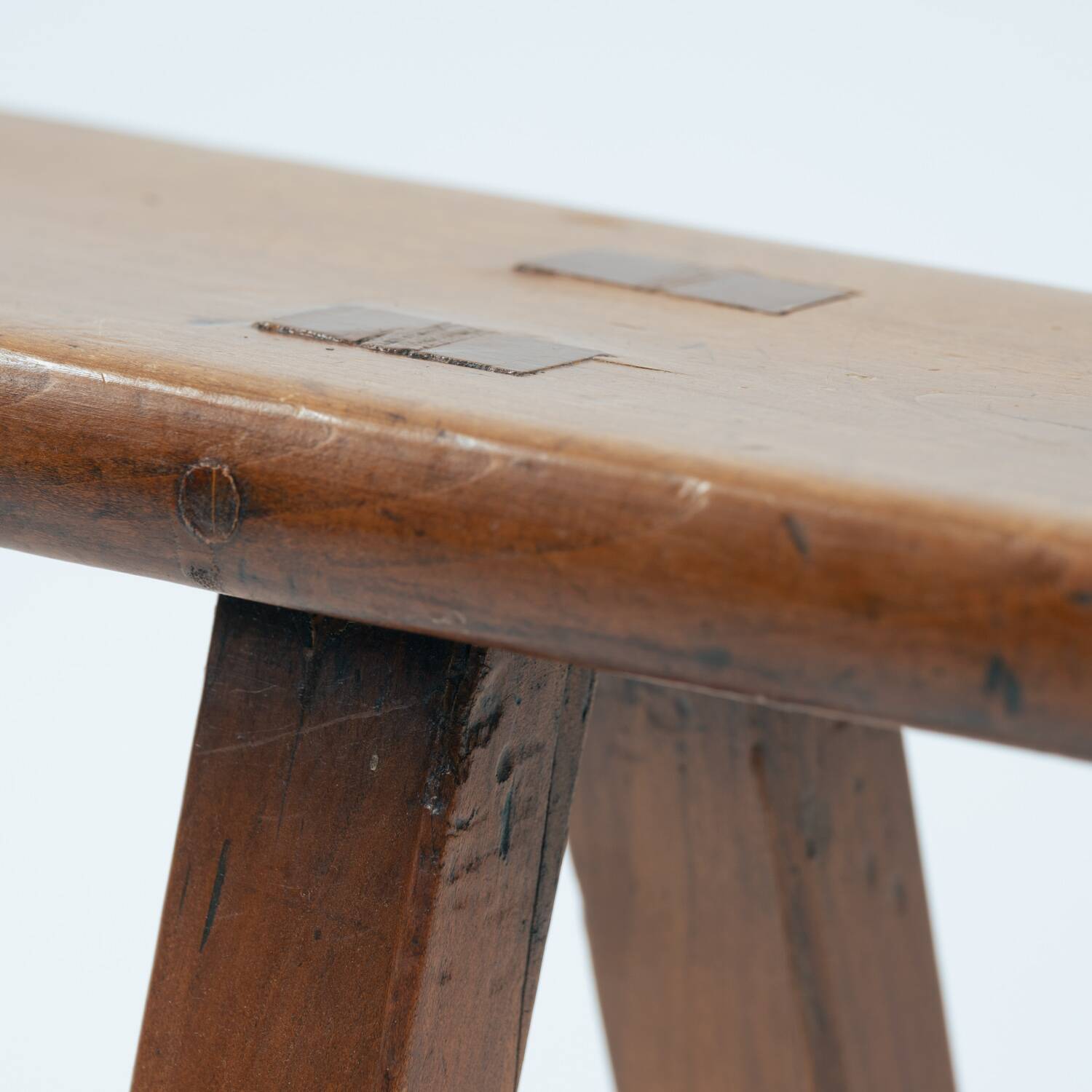 Banc en chêne de style Art Déco français, années 1930