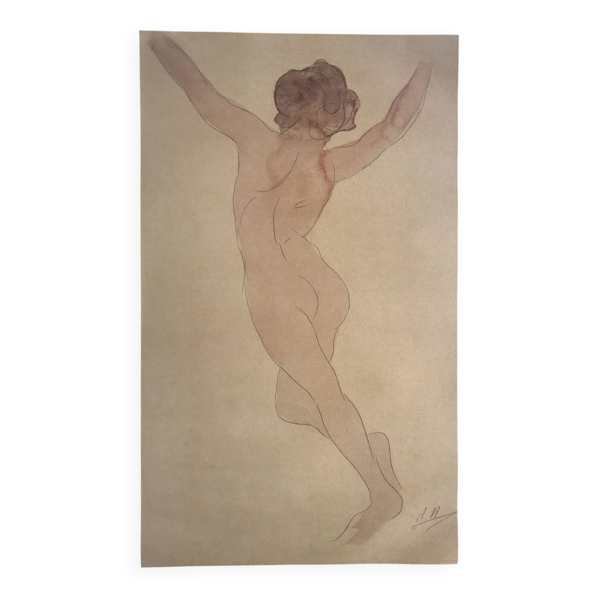 Poster in 4 colors after Auguste RODIN, Woman from behind, c 2000