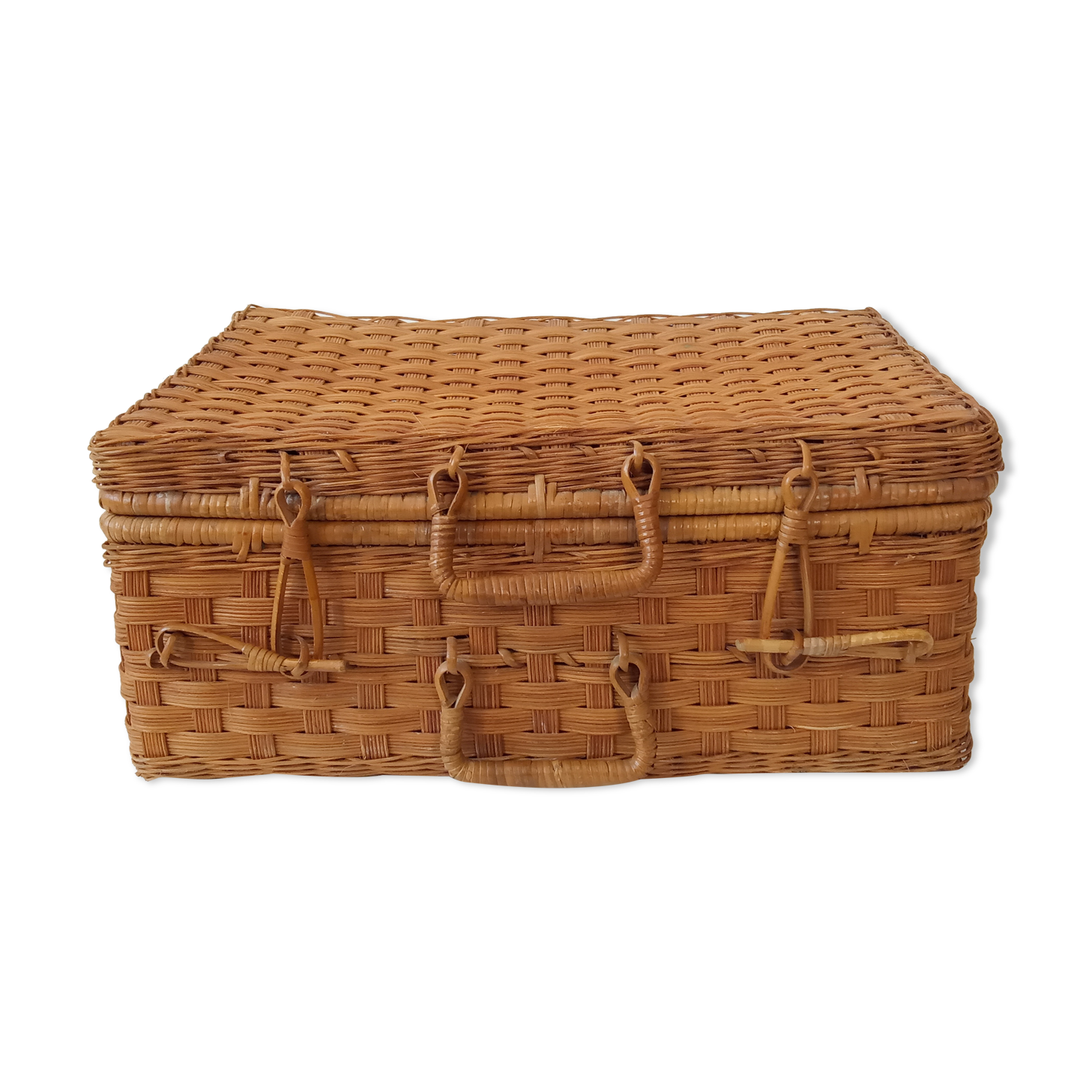 Rattan suitcase 70s