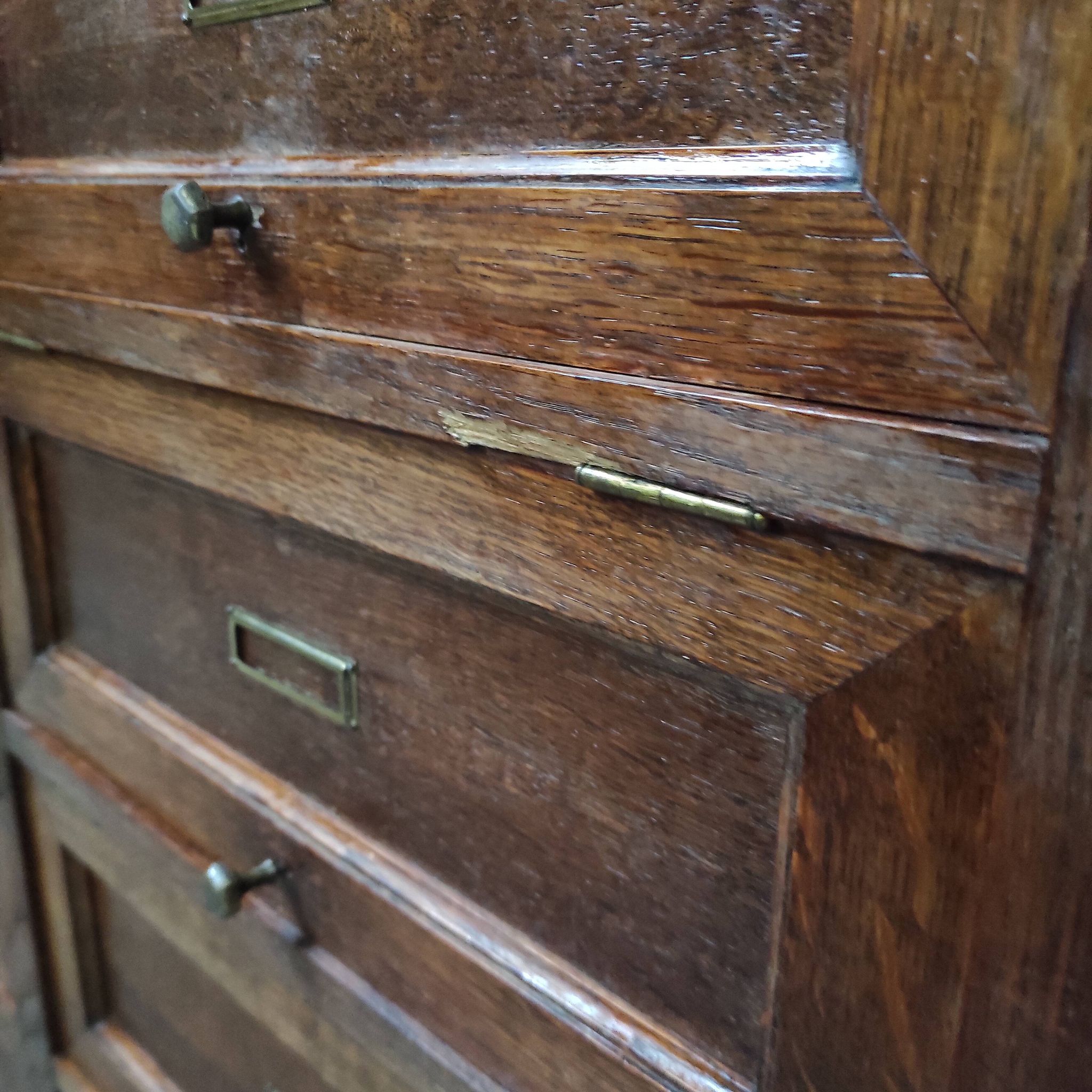Antique Drop-Front Filing Cabinet | Oak Clerk’s Cabinet | Historic Storage