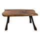 Mid Century Table d'appoint Pouf à fleurs Banc à fleurs Tabouret de chevet Bois massif Brutaliste Vi