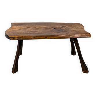 Mid Century Table d’appoint Pouf à fleurs Banc à fleurs Tabouret de chevet Bois massif Brutaliste Vi
