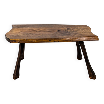 Mid Century Table d'appoint Pouf à fleurs Banc à fleurs Tabouret de chevet Bois massif Brutaliste Vi